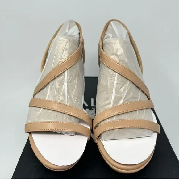 Elegant Tan Strappy Heels - Picture 5 of 10